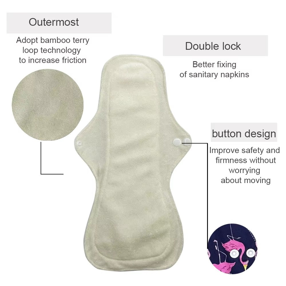 Reusable Organic Bamboo Menstrual Pads